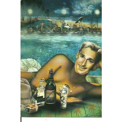 Art ERROL FLYNN (W.S. Grandison) Postcard (Athena 9444)