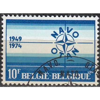 Belgique 1974 Michel 1764 O Cote (2008) 0.45 € 25 Ans OTAN Cachet rond