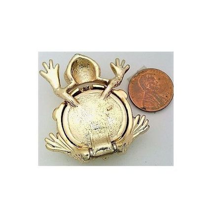 Vintage Gold Tone Collectible Frog Perfume Sachet