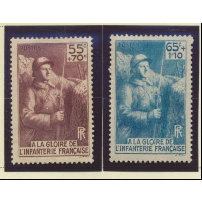 France Stamps Scott #B71 To B72, Mint Hinged