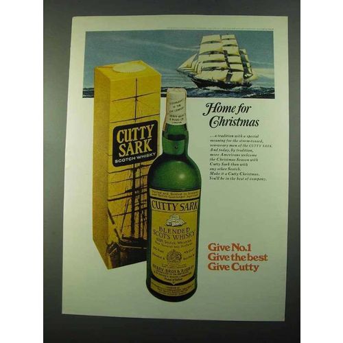 1969 Cutty Sark Scotch Ad - Home for Christmas