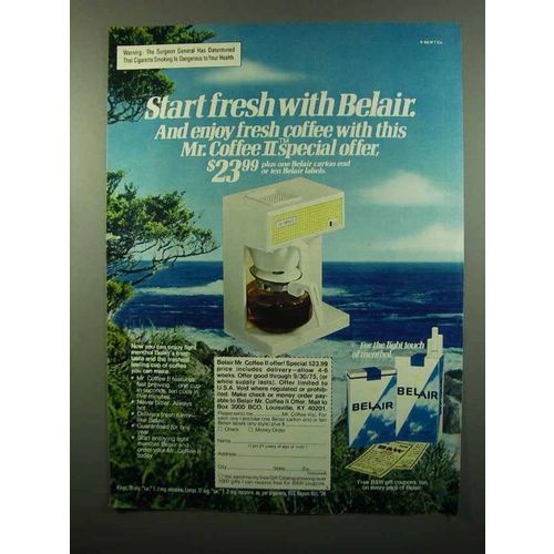 1975 Belair Cigarettes Ad