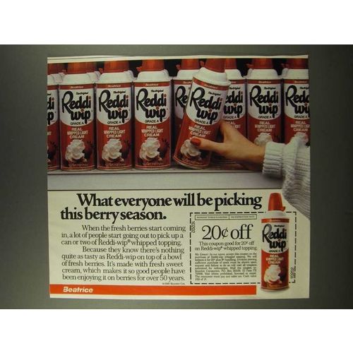 1986 Reddi-wip Whipped Topping Ad - Everyone Will Be Picking This Berry Season