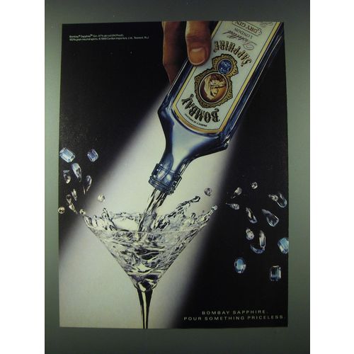 1989 Bombay Sapphire Gin Ad - Bombay Sapphire Pour Something Priceless