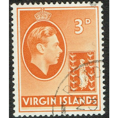 Virgin Islands 1938 Definitive Issue 3d Orange SG115a FU