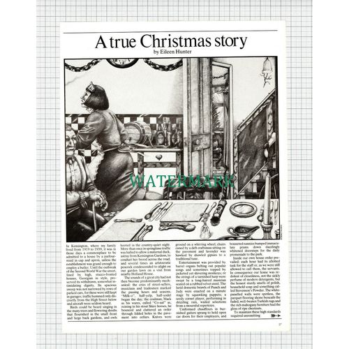 X1011) Eileen Hunter Christmas Story Kensington Ellen Mason - 1976 Article