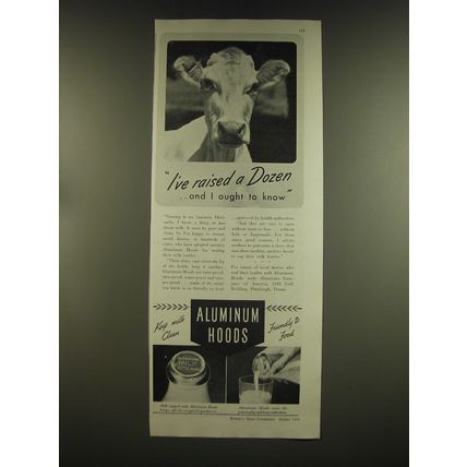 1939 Aluminum Company of America Aluminum hoods Ad - I've raised a dozen