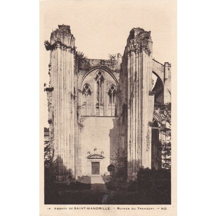 Saint Wandrille Abbey Transept France Postcard unused VGC