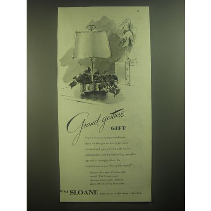 1945 W&J Sloane Lamp Advertisement - Grand-gesture gift
