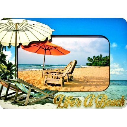 Life's A Beach Picture Frame Fridge Magnet