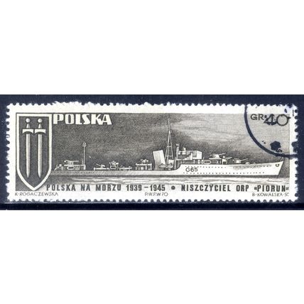 POLAND 1970, Polish Navy During World War II - Destroyer Piorun, 40 G, CTO