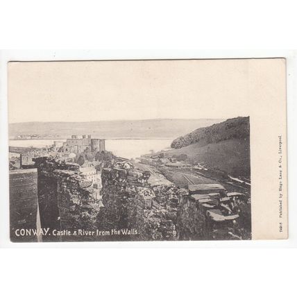 Castle & River from the City Walls Conway Postcard Hugo Lang & Co