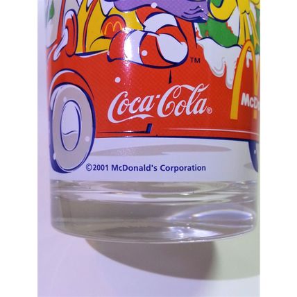 Coca Cola x McDonald's Mascot (Ronald) 2001 Christmas Tumbler Drinking Glass