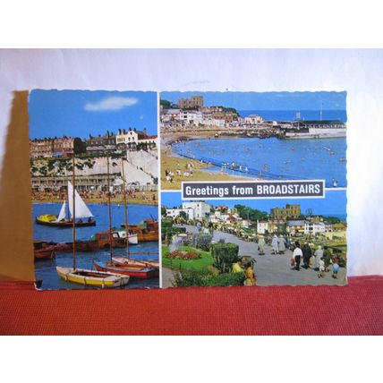 multiview, BROADSTAIRS, KENT used vintage postcard by Constance =