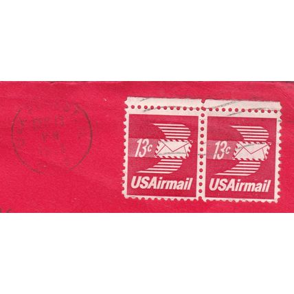 United States 1974 Oak Forest Illinois postmark on Air Mail 13c SG 1427 VGC