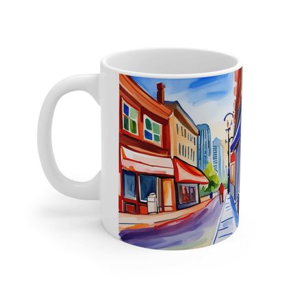 At the Cafe Vancouver British Columbia #34 Mug Ceramic Coffee Mug 11oz