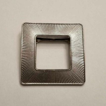 Square Silver Tone Scarf Clip