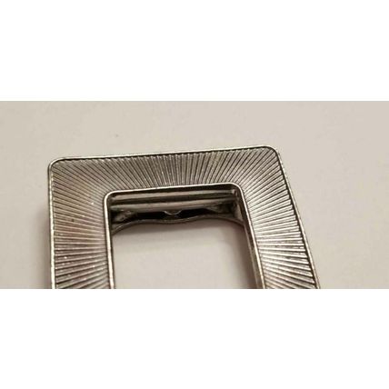 Square Silver Tone Scarf Clip