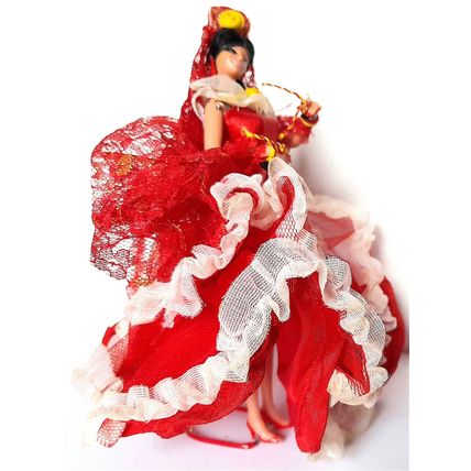 ISABELLA ** SPANISH FLAMENCO DANCER - TRADITIONAL DRESS DOLL 17 cm VERY GOOD