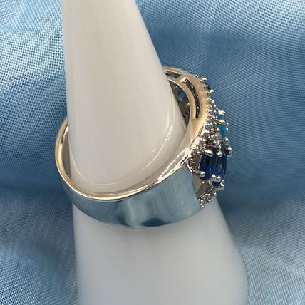 Ring Elegant Blue Aquamarine Tones Zirconia #781