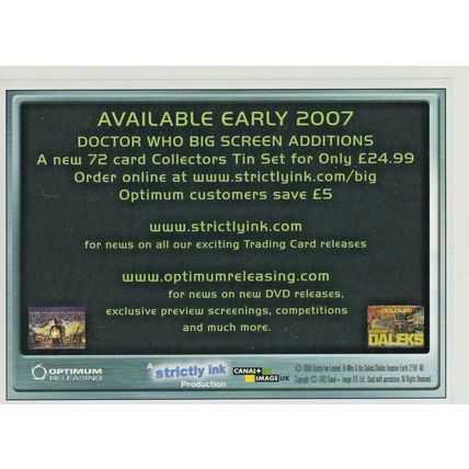STRICTLY INK 2006 BIG SCREEN DOCTOR WHO PROMO CARD