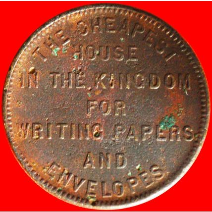 1/2 PENNY: GREAT BRITAIN ★ PARKINS & GOTTO (1850s) RARE!★LOW START★NO RESERVE