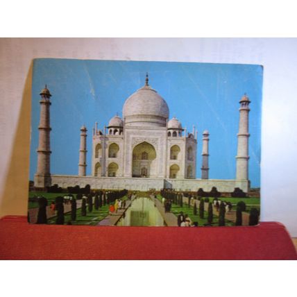TAJ MAHAL, AGRA , INDIA. used postcard 1971 postmark =