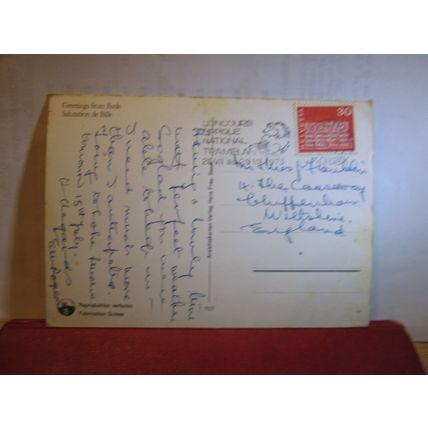 multiview, BASLE, BASEL, SWITZERLAND used postcard 1973 pm =
