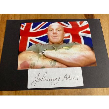 Johnny Mad Dog Adair signed autograph sticker display
