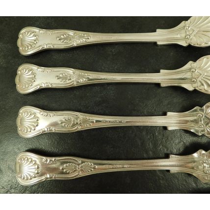 4 Pair Silver Plate Fish Knives & Forks Bearing Queen Victorias Cypher Wilkinson