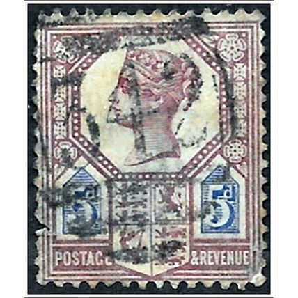 1887-1892 Queen Victoria Jubilee - 5d violet/blue (as picture) C2-2