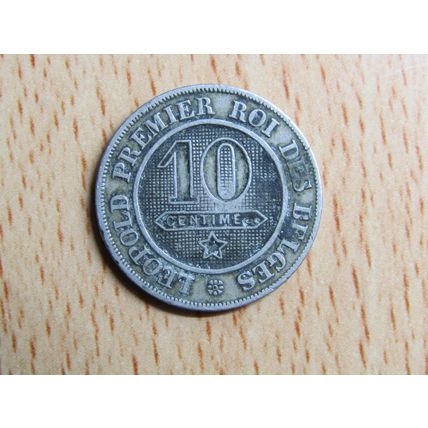Belgium 1861 10 Centime Belgie (Dutch - Flemish Text) Coin