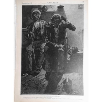 The Long Suffering and Patient Race, by Muhman. Harper's Weekly, Sept. 25, 1880
