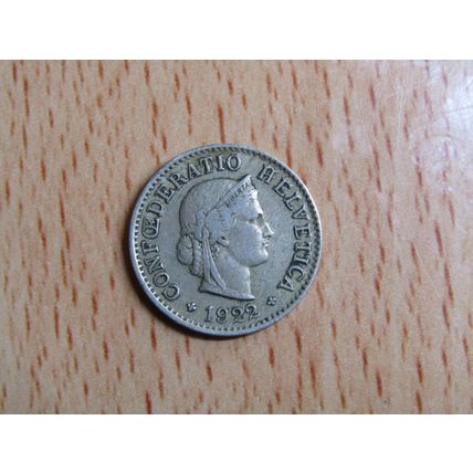 Switzerland 1922 5 Rappen Coin