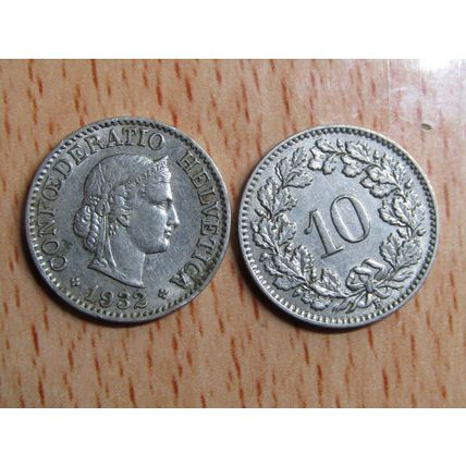 Switzerland 1932 10 Rappen Coin