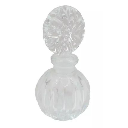Glass Perfume Bottle with Round Stopper 11 CM Ladies Gift Collectable Scent