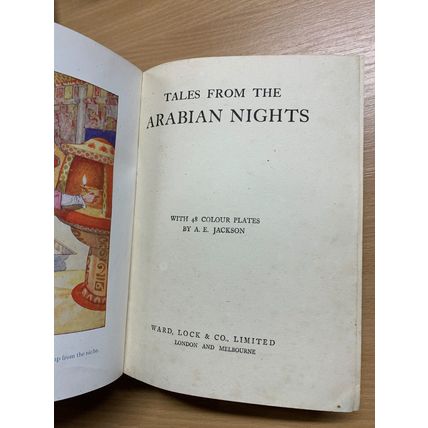 c1920 "TALES FROM THE ARABIAN NIGHTS" AE JACKSON ART FICTION ANTIQUE BOOK (P4)
