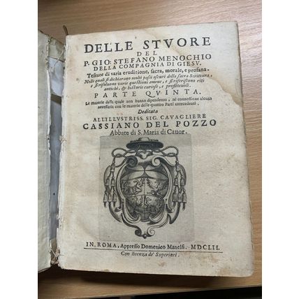 1652 DELLE STVORE DEL P.GIO STEFANO MENCHIO RELIGIOUS ITALIAN ANTIQUE BOOK (P4)