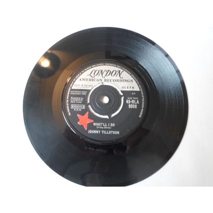 7" 1962. JOHNNY TILLOTSON .SEND ME THE PILLOW YOU DREAM ON LONDON HLA 9598 .N M