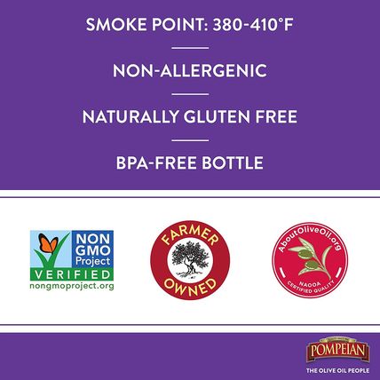 Pompeian Robust Extra Virgin Olive Oil, Contains Polyphenols, First Cold Pressed