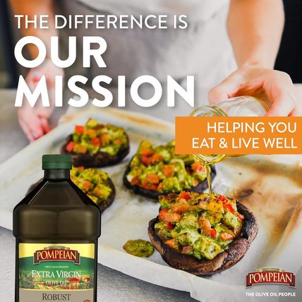 Pompeian Robust Extra Virgin Olive Oil, Contains Polyphenols, First Cold Pressed