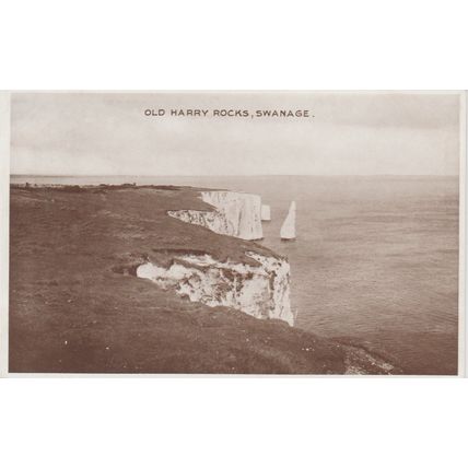 Old Harry Rocks Swanage Dorset Postcard (QDOR433)