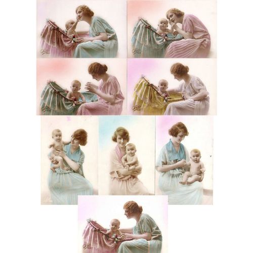 8 CARTES POSTALES - Bébé - ref 10