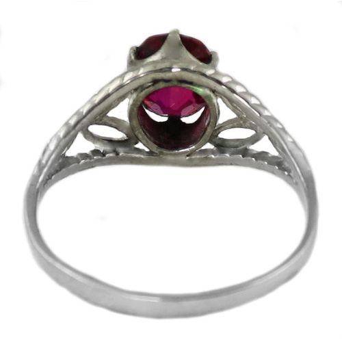Created Ruby, 925 Sterling Silver Ring, SR137