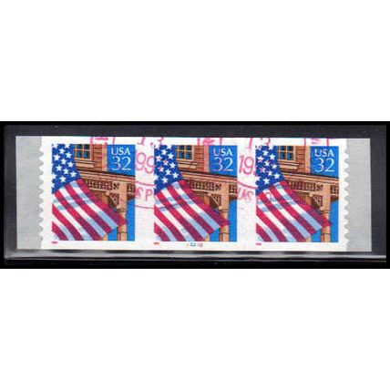 Used 2915A 32c U.S. Flag Over Porch Fine PNC 23222/3 10x10 PA3531