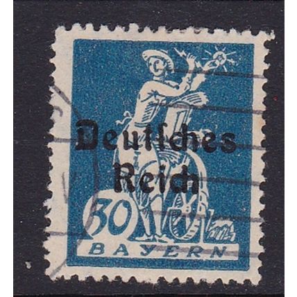 GERMANY BAVARIA OVERPRINTED 1920 30pf VALUE USED SG121