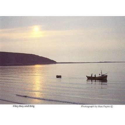 Filey Fishing Boat Brig Bay Yacht Fishing Yorkshire Village Rare Photo Postcard