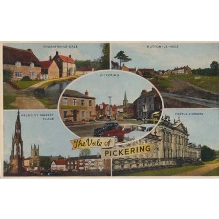 The Vale Of Pickering Castle Howard Hutton Le Hole Helmsley Market Postcard