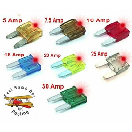 LED Smart easy find glow when blown mini blade fuses car van bike uk post