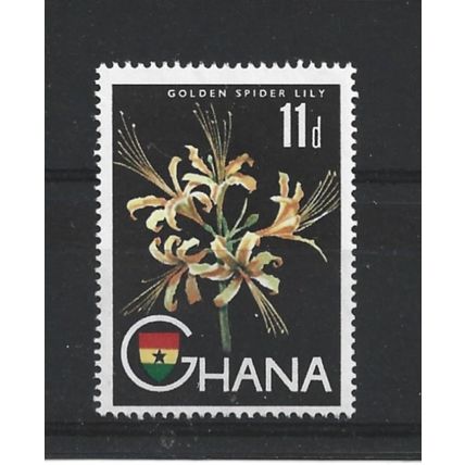 Ghana.SG221 11d Golden Spider Lily.Mounted Mint.Feb24